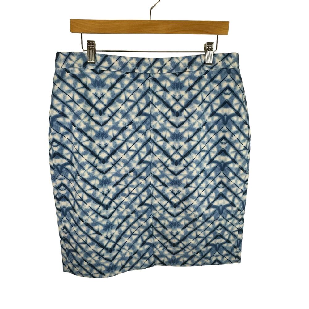 Banana Republic Blue White Short Lined A-Line Light Skirt‎ Bold Plus Size 14